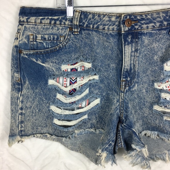 Forever 21 Distressed Jean Shorts - Picture 2 of 6